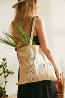 Bayan Bej Baskılı Bez Çanta