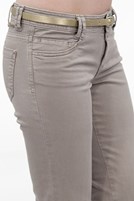 Bayan Kahverengi Düşük Bel Geniş Paça Pantolon