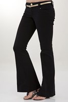 Bayan Siyah Düşük Bel Geniş Paça Pantolon