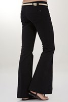 Bayan Siyah Düşük Bel Geniş Paça Pantolon