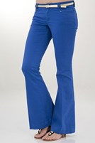 Bayan Yeşil Düşük Bel Geniş Paça Pantolon