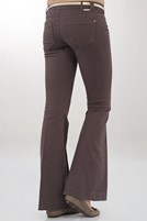 Bayan Kahverengi Düşük Bel Geniş Paça Pantolon