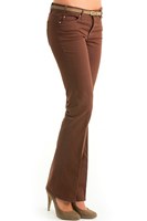 Bayan Kahverengi Boru Paça Pantolon