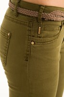 Bayan Yeşil Boru Paça Pantolon