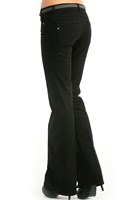 Bayan Siyah Boru Paça Pantolon