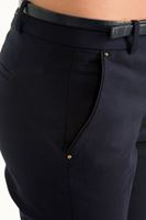 Bayan Lacivert Pamuklu Bol Paça Pantolon