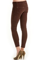 Bayan Kahverengi  Kadife Dar Kesim Pantolon