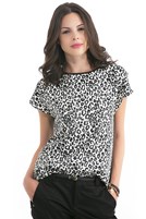 Bayan Çok Renkli Desenli Bluz