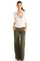 Bayan Bordo Bol Kesim Pantolon