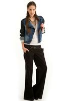 Bayan Siyah Bol Kesim Pantolon