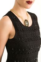 Bayan Siyah Güpürlü Elbise