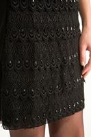 Bayan Siyah Güpürlü Elbise