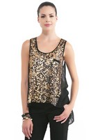 Bayan Siyah Önü Pullu Atlet