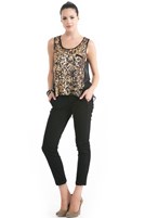 Bayan Siyah Önü Pullu Atlet