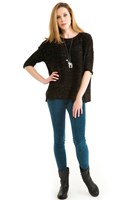 Bayan Siyah Simli Kazak