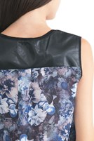 Bayan Çok Renkli Sırtı Çiçek Desenli Kolsuz Bluz