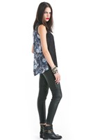 Bayan Çok Renkli Sırtı Çiçek Desenli Kolsuz Bluz