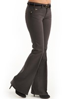 Bayan Gri Geniş Paça Pantolon