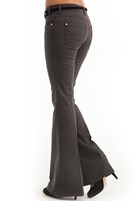 Bayan Gri Geniş Paça Pantolon