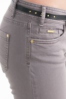 Bayan Gri Dar Kesim Pantolon