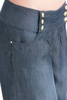 Bayan Mavi Bol Kesim Denim Pantolon