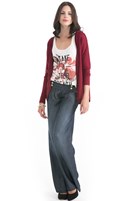 Bayan Mavi Bol Kesim Denim Pantolon