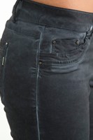 Bayan Lacivert Dar Kesim Yıkamalı Pantolon