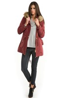 Bayan Lacivert Dar Kesim Yıkamalı Pantolon