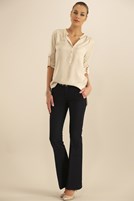 Bayan Siyah Geniş Paça Pantolon