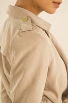 Bayan Bej Önü Volanlı Ceket