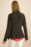 Bayan Siyah Önü Volanlı Ceket