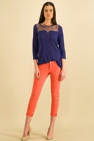 Bayan Mavi İnce Triko