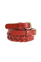 Bayan Kırmızı Deri Kemer