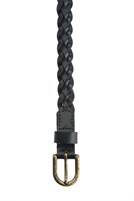 Bayan Lacivert Deri Örgü Kemer