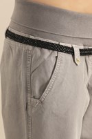 Bayan Gri Beli Lastikli Geniş Paça Pantolon