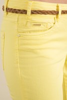 Bayan Sarı Düşük Bel İspanyol Paça Pantolon