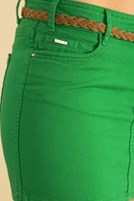 Bayan Yeşil Mini Etek