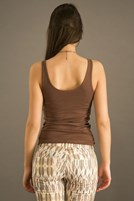 Bayan Kahverengi U Yaka Atlet