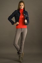 Bayan Gri Dar Kesim Pantolon