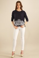 Bayan Çok Renkli Desenli Triko