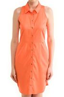 Bayan Turuncu Cepli Kolsuz Dizüstü Elbise