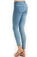 Bayan Mavi Yazlık İnce Denim Görünümlü Pantolon