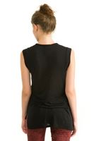 Bayan Siyah Kolsuz V Yaka Bluz