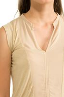 Bayan Kahverengi Kolsuz V Yaka Bluz