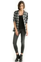 Bayan Gri Dar Kesim Pantolon