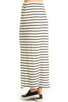 Bayan Çok Renkli Uzun Çizgili Yırtmaçlı Etek