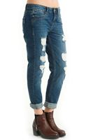 Bayan Mavi Bol Kesim Denim Pantolon