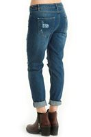 Bayan Mavi Bol Kesim Denim Pantolon