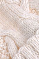 Bayan Krem Saç Örgülü Bere