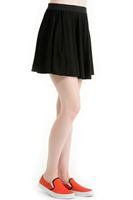 Bayan Siyah Beli Lastikli Mini Etek